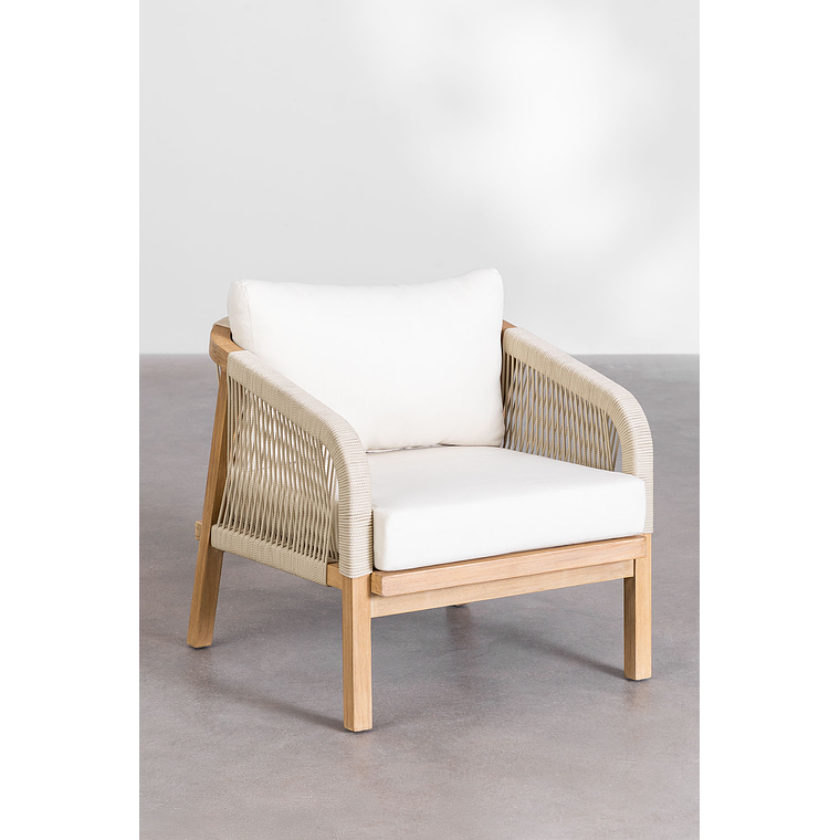 Poltrona en madera de acacia Dubai 2