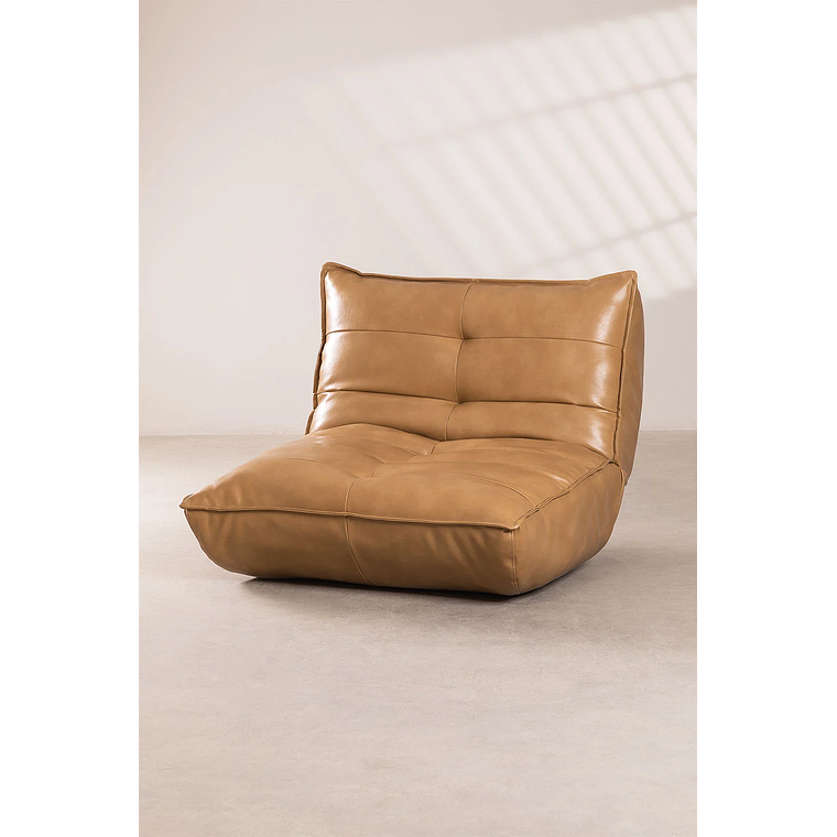 Poltrona Reclinable en Polipiel Mati color camel 1