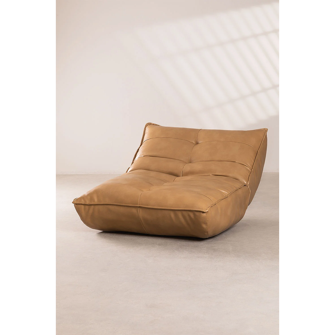 Poltrona Reclinable en Polipiel Mati color camel 2