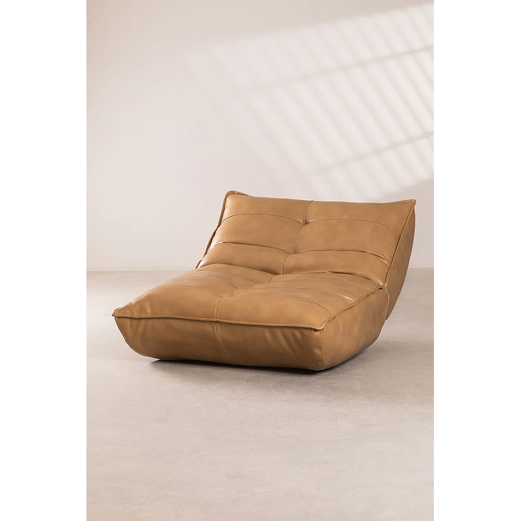 Poltrona Reclinable en Polipiel Mati color camel 2