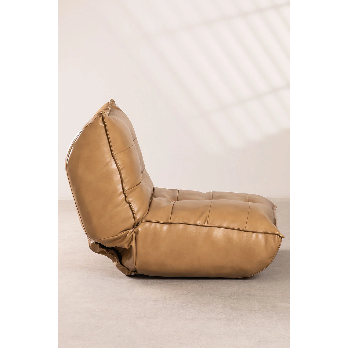 Poltrona Reclinable en Polipiel Mati color camel 4