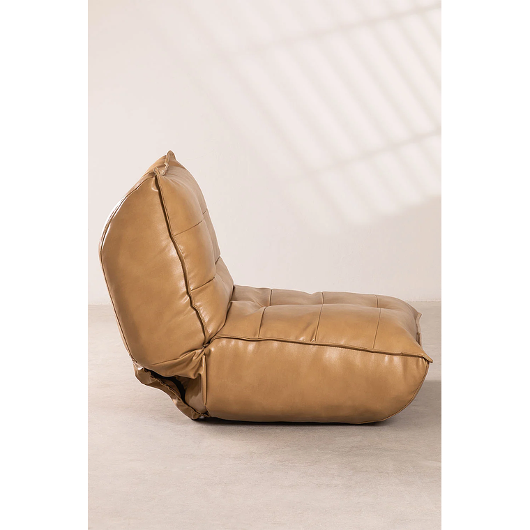 Poltrona Reclinable en Polipiel Mati color camel 4