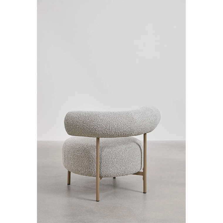 Poltrona en tela bouclé gris Arieta 6