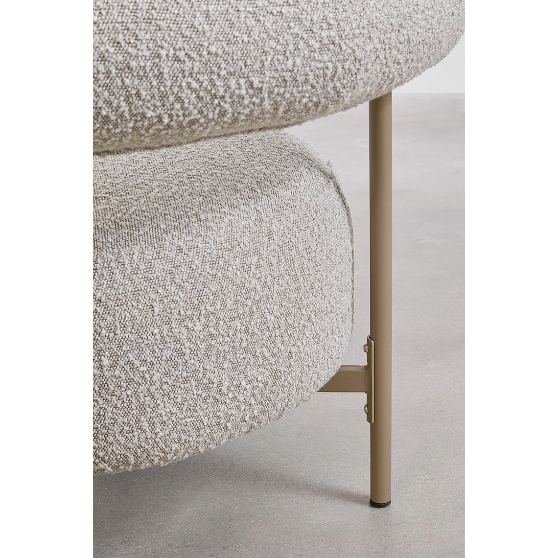 Poltrona en tela bouclé gris Arieta 7