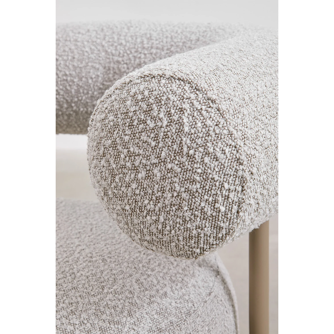 Poltrona en tela bouclé gris Arieta 8