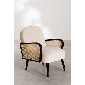 Poltrona en Terciopelo Icon Style beige crema