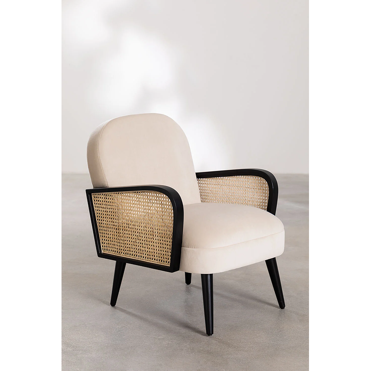 Poltrona en Terciopelo Icon Style beige crema 1