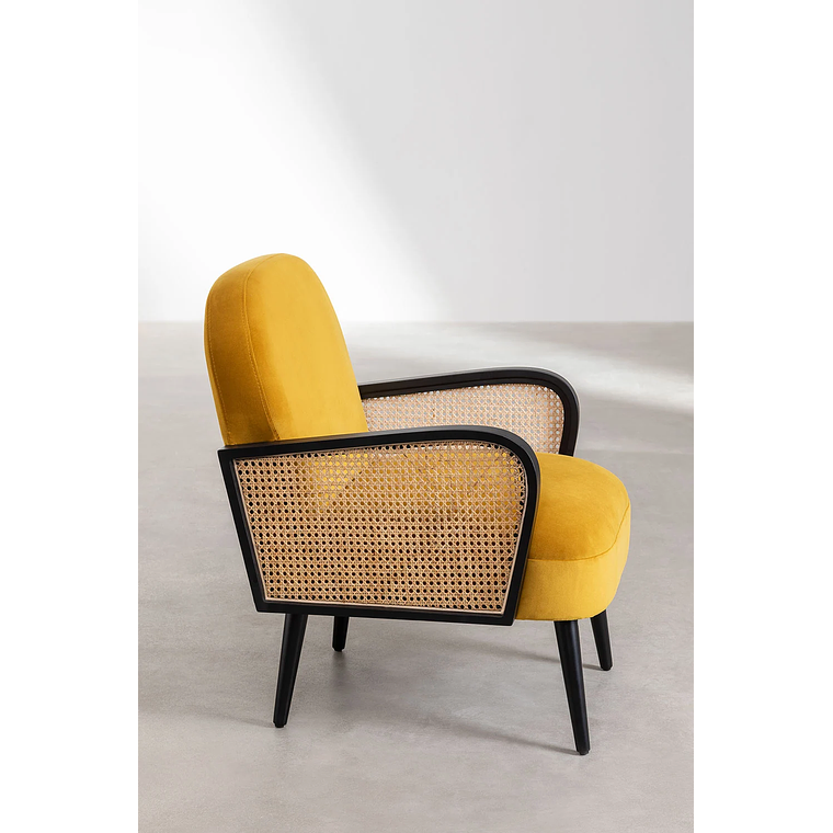 Poltrona en Terciopelo Icon Style mostaza 2