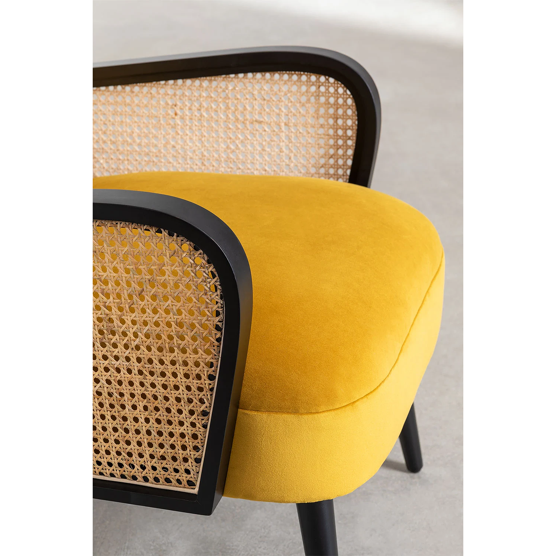 Poltrona en Terciopelo Icon Style mostaza 4