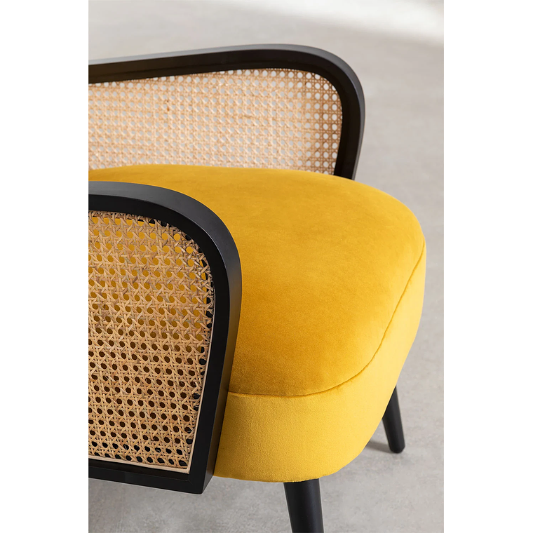 Poltrona en Terciopelo Icon Style mostaza 4