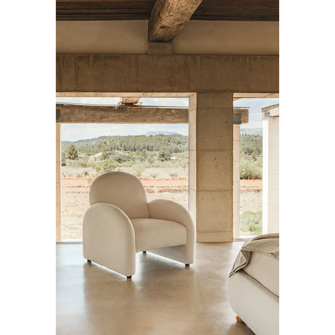 Poltrona en Borreguito Gema color blanco 1