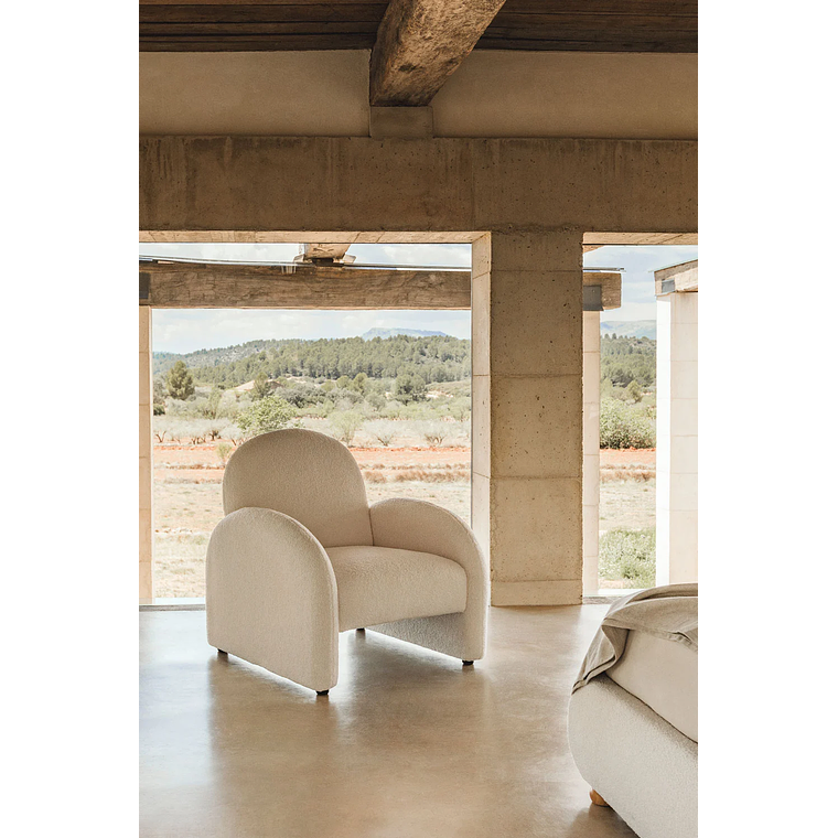 Poltrona en Borreguito Gema color blanco 1