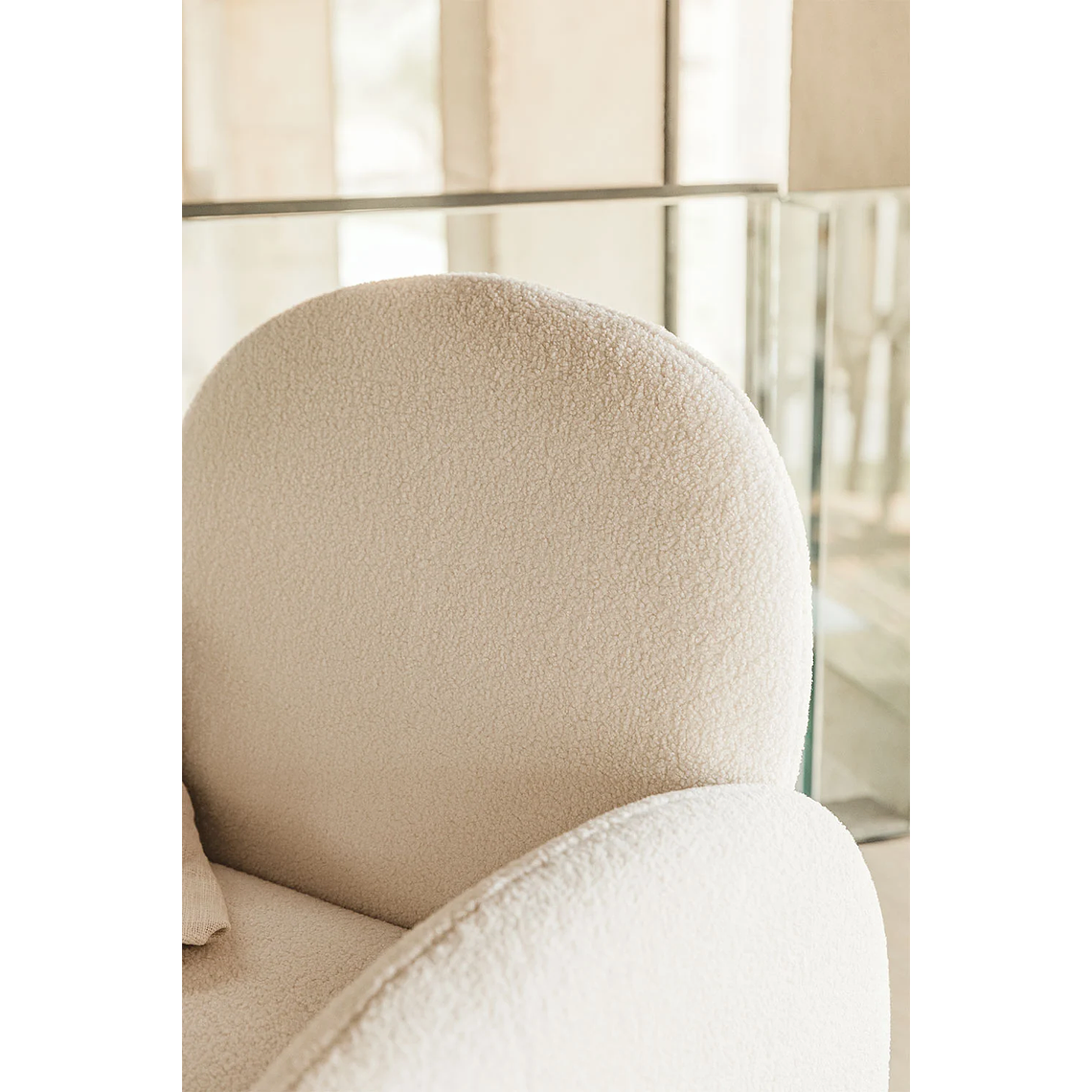 Poltrona en Borreguito Gema color blanco 2