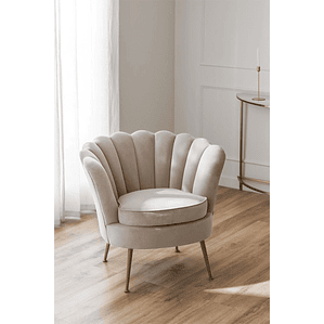 Poltrona en Terciopelo Morla color morla