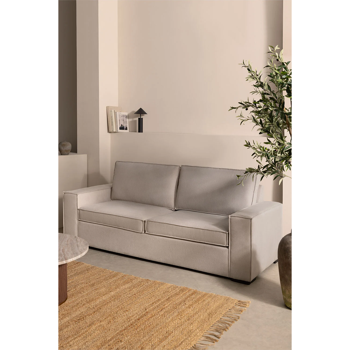 Sofá cama de 3 plazas en tela Oleguer 1