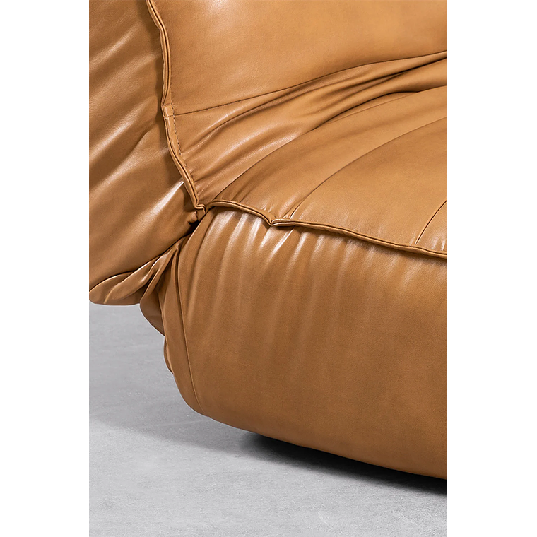 Sofá Cama de 3 Plazas en Polipiel Mati color camel 2