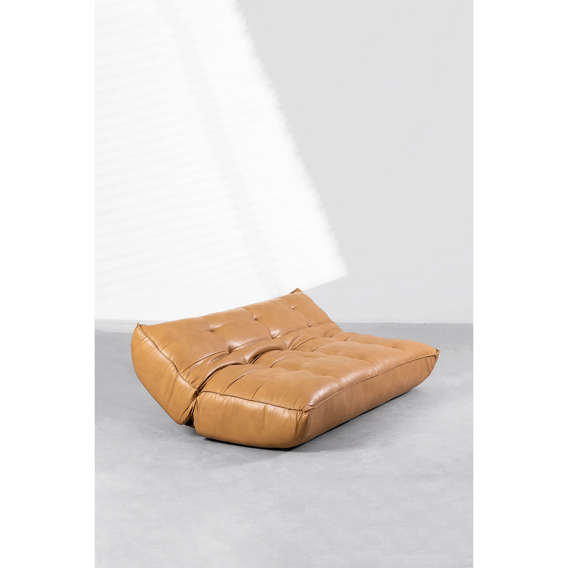 Sofá Cama de 3 Plazas en Polipiel Mati color camel 3