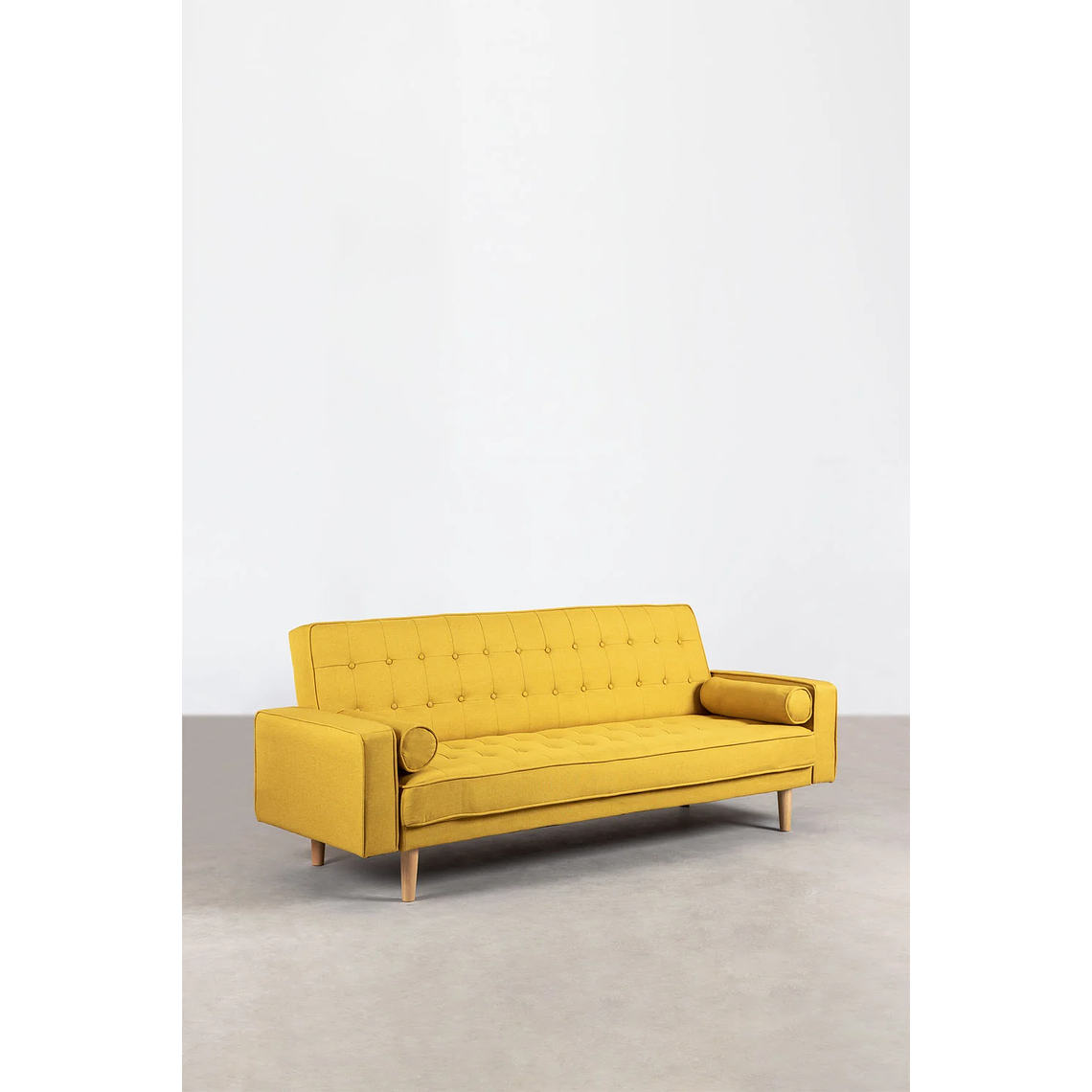 Sofá cama de 3 plazas Brion color amarillo curry 3