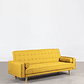 Sofá cama de 3 plazas Brion color amarillo curry - Miniatura 3