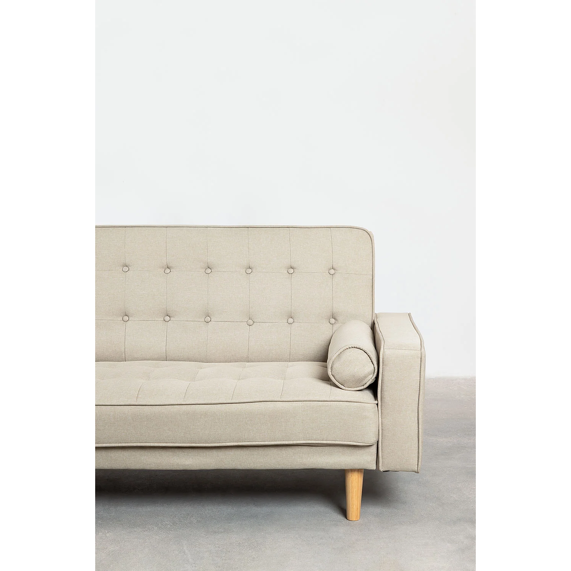 Sofá cama de 3 plazas Brion color beige crema 4