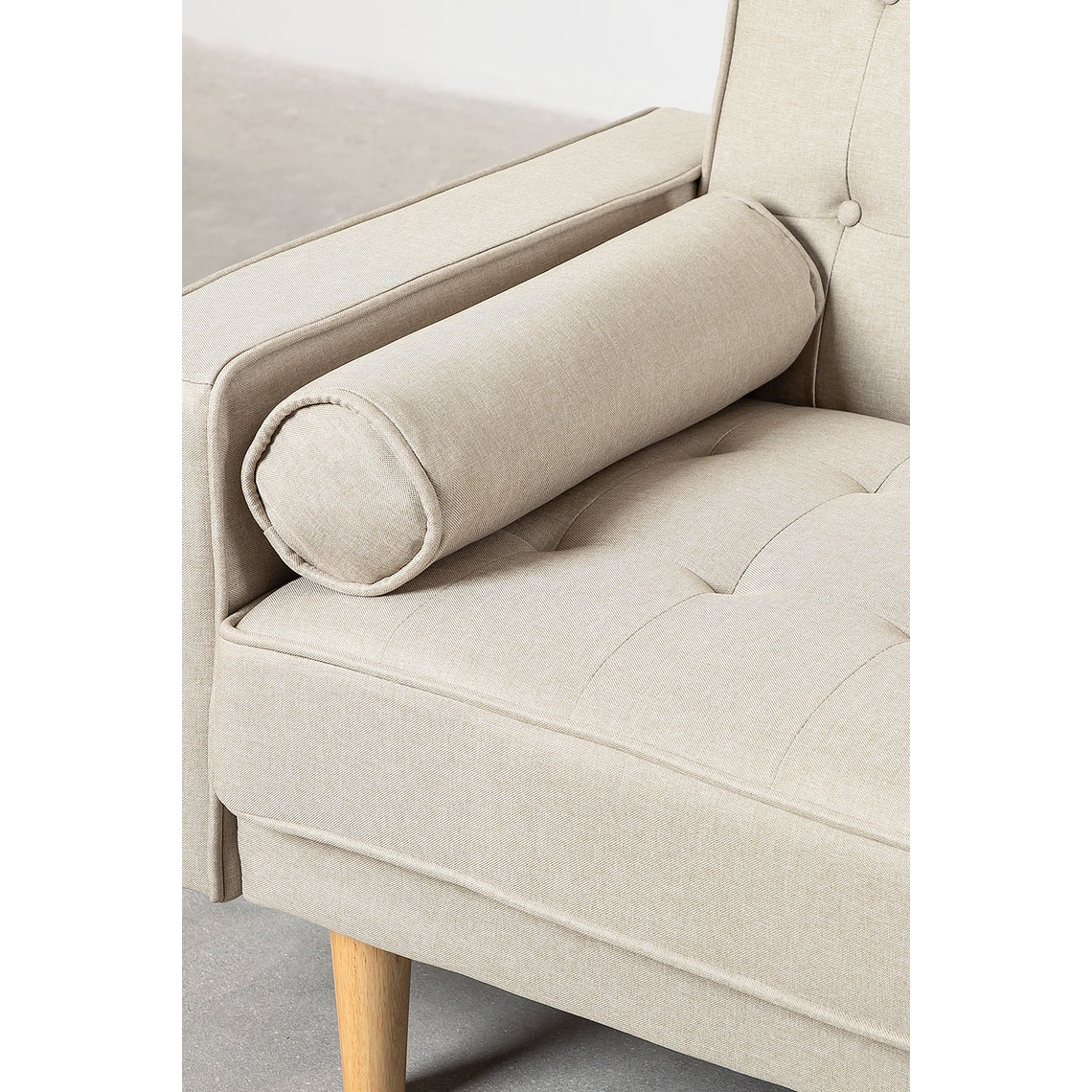 Sofá cama de 3 plazas Brion color beige crema 6