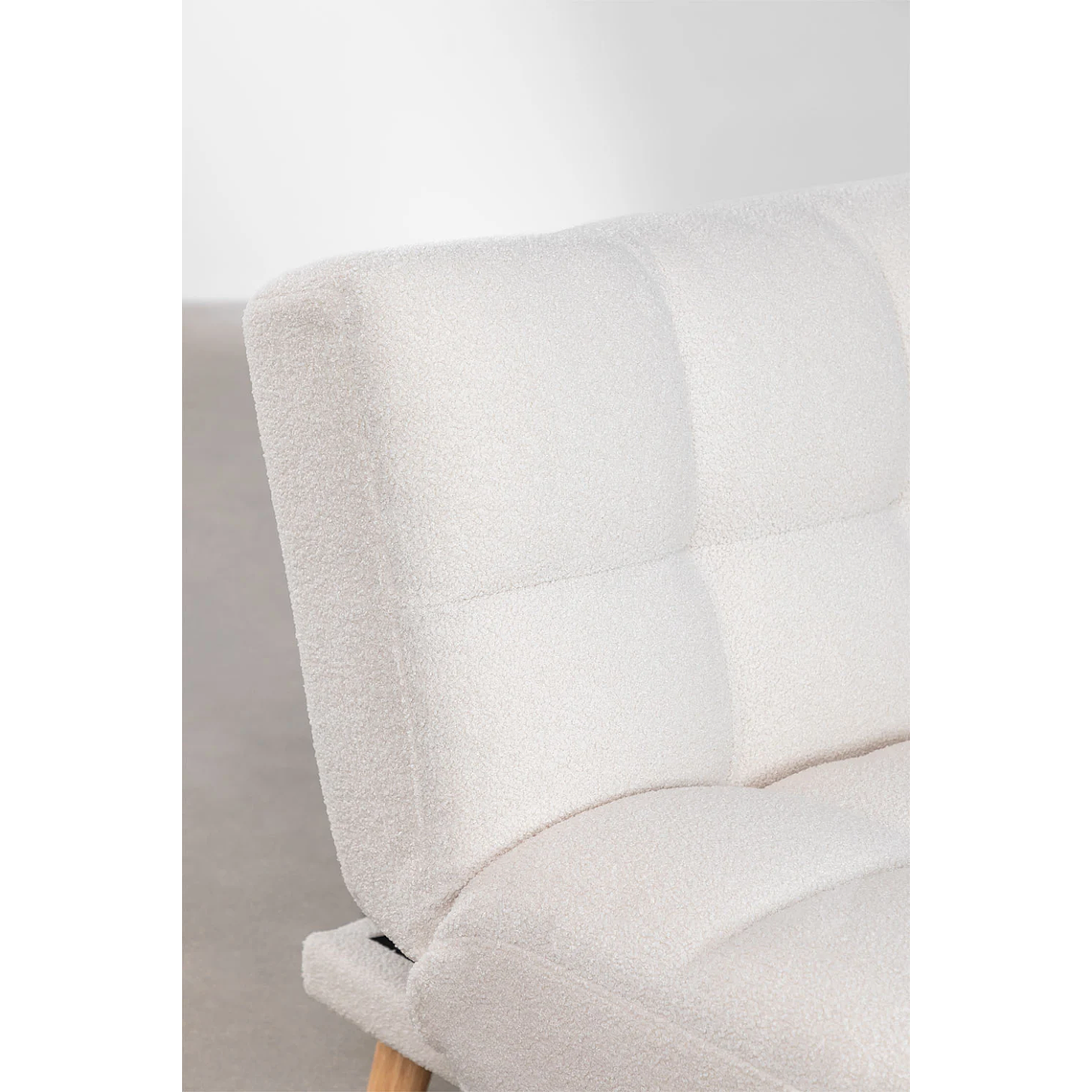 Sofá cama chaise longue de 3 plazas Madison color blanco marfil 2