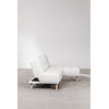 Sofá cama chaise longue de 3 plazas Madison color blanco marfil