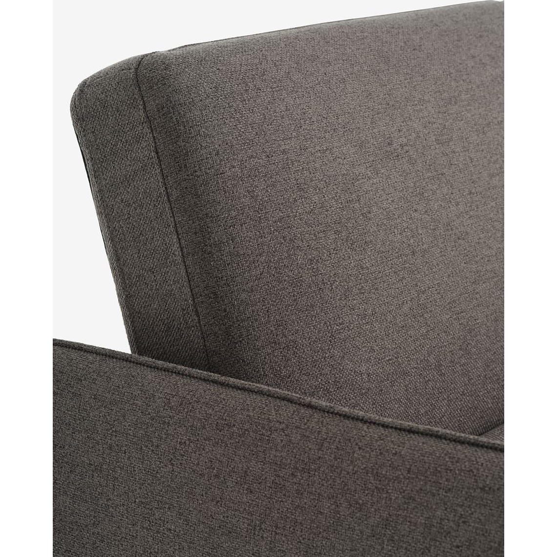 Sofá cama de 2 plazas LYSTRUP 2 plazas tela gris oscuro 3