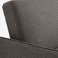 Sofá cama de 2 plazas LYSTRUP 2 plazas tela gris oscuro - Miniatura 3