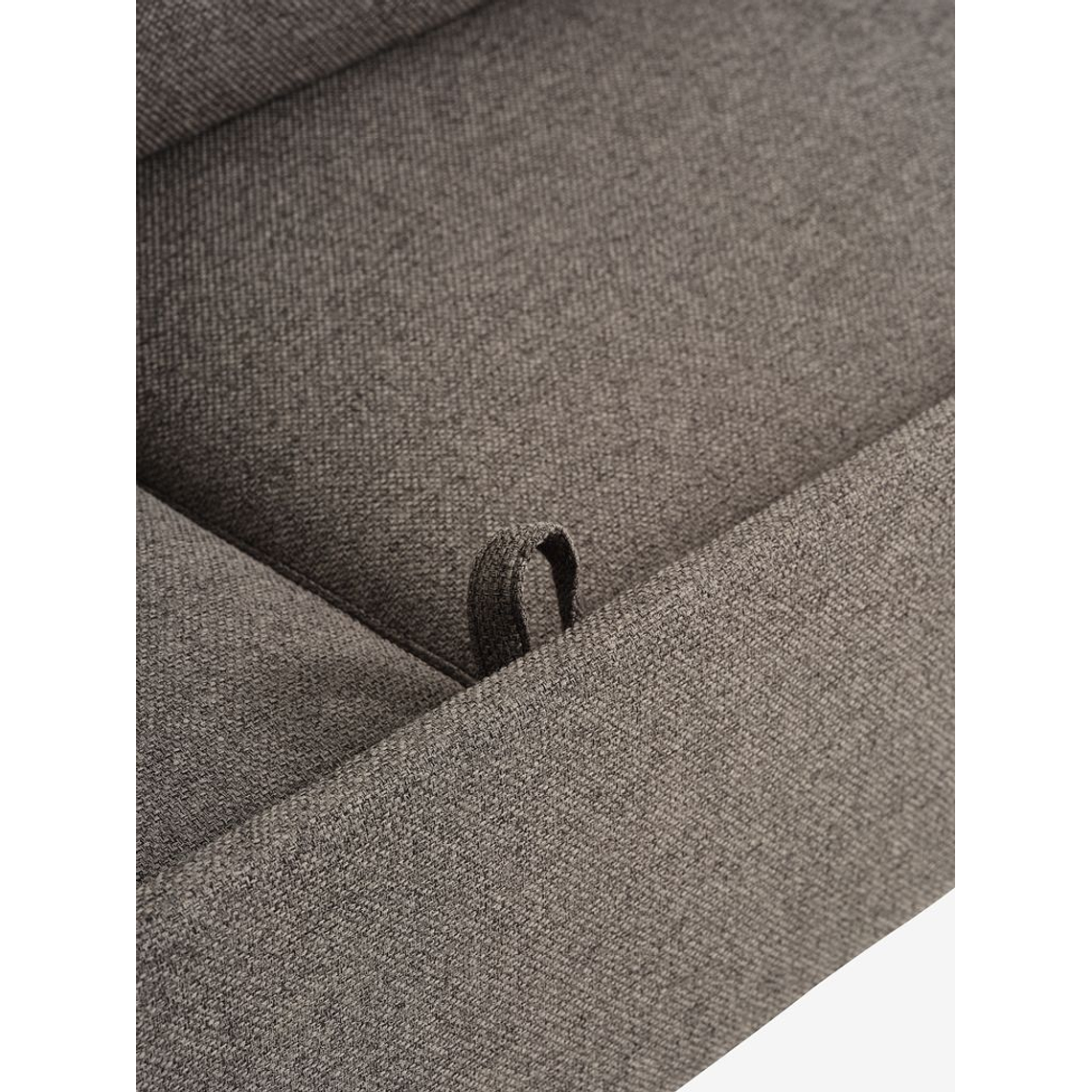 Sofá cama de 2 plazas LYSTRUP 2 plazas tela gris oscuro 5