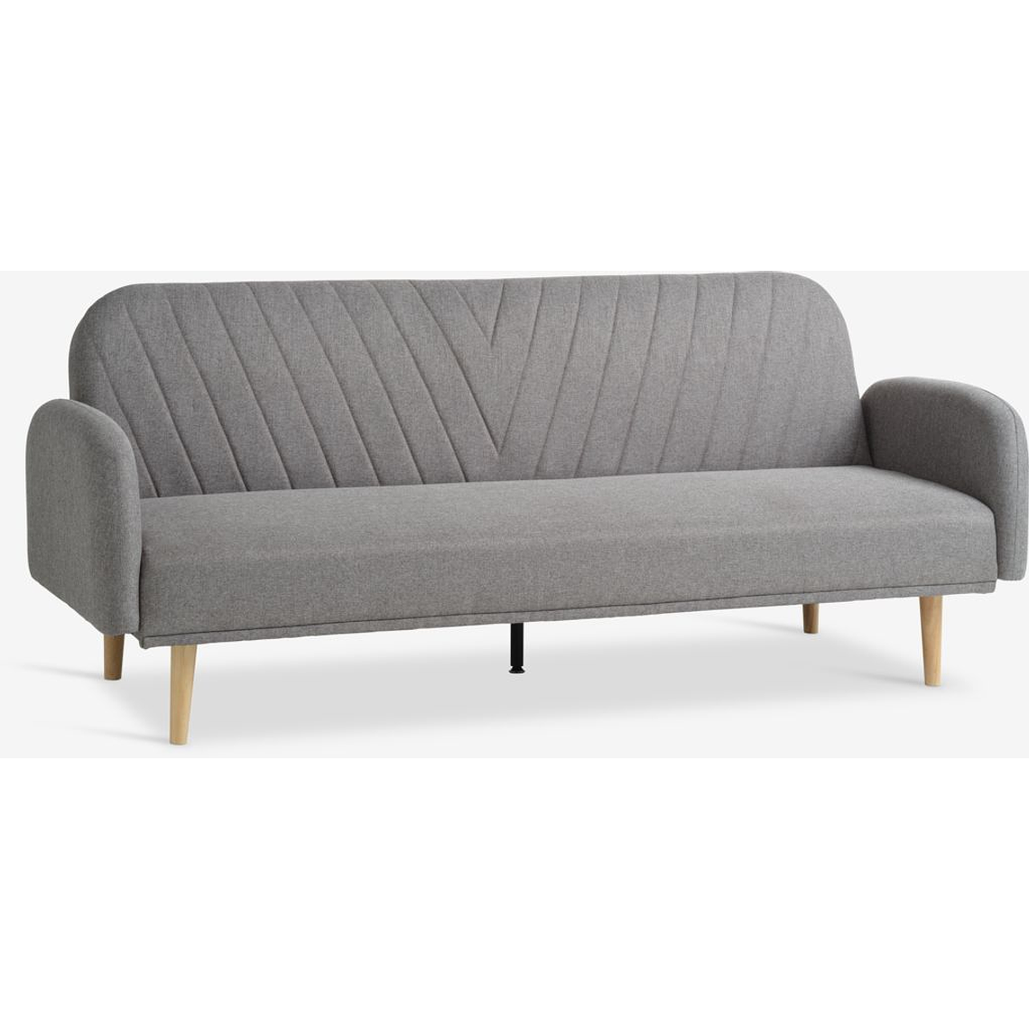 Sofá cama de 3 plazas PARADIS tela gris claro/color roble 1