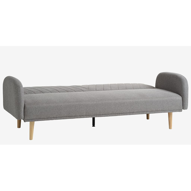 Sofá cama de 3 plazas PARADIS tela gris claro/color roble 3