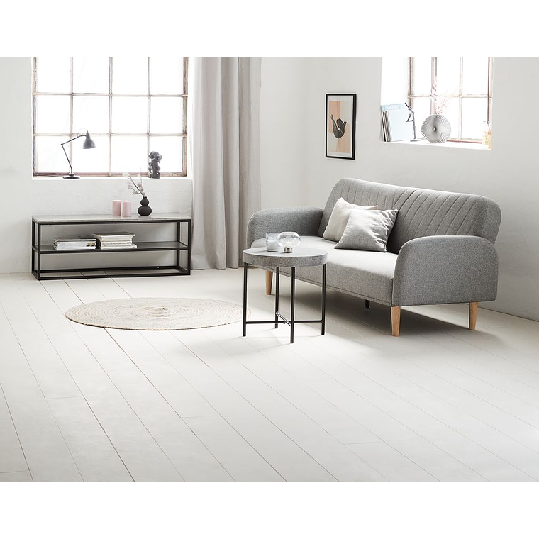 Sofá cama de 3 plazas PARADIS tela gris claro/color roble 5