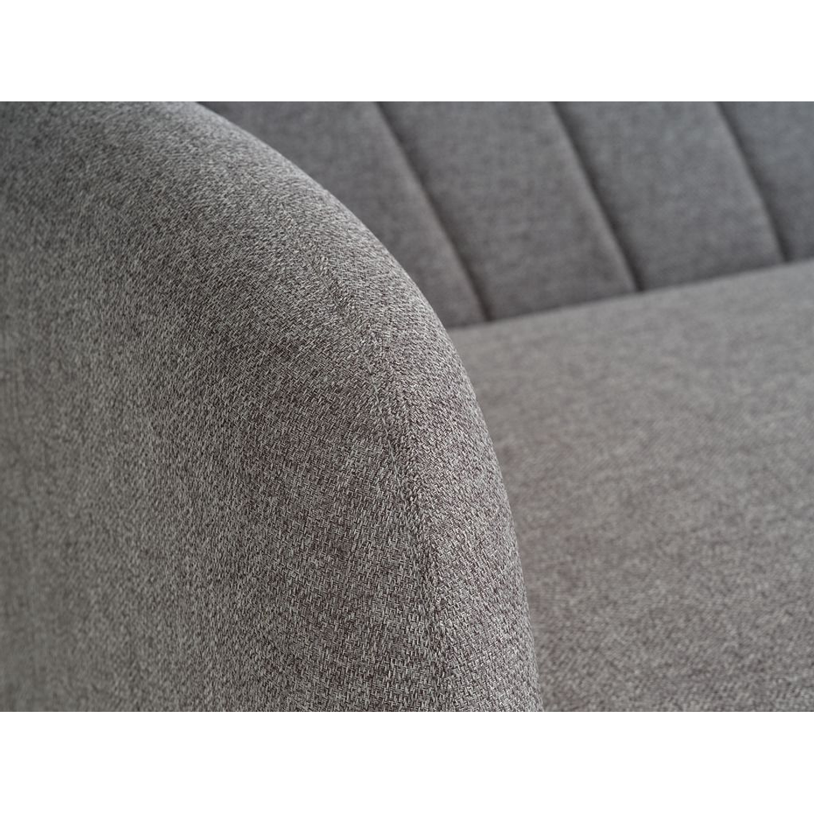 Sofá cama de 3 plazas PARADIS tela gris claro/color roble 9