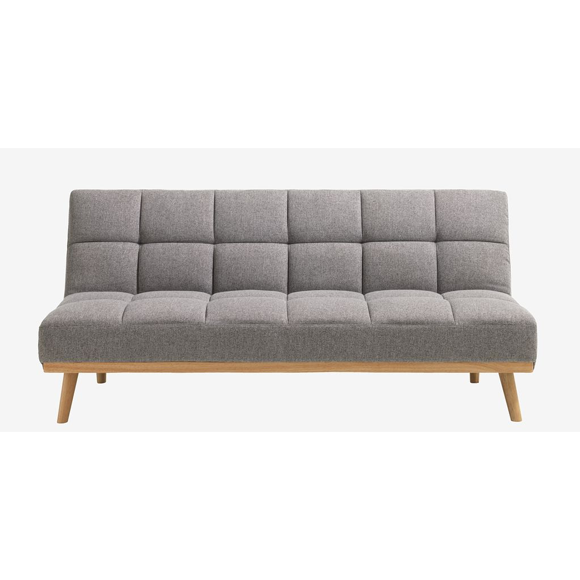 Sofá cama de 3 plazas NEJEDE tela gris claro 8