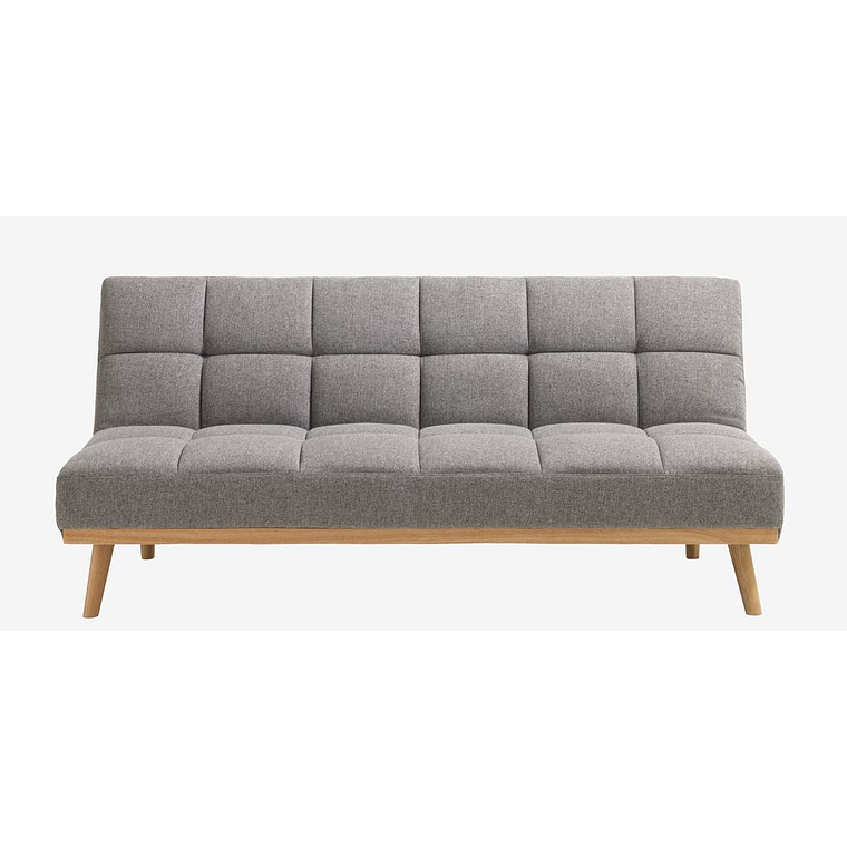 Sofá cama de 3 plazas NEJEDE tela gris claro 8