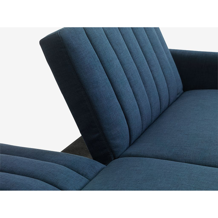 Sofá cama de 3 plazas HARNDRUP tela azul oscuro 7