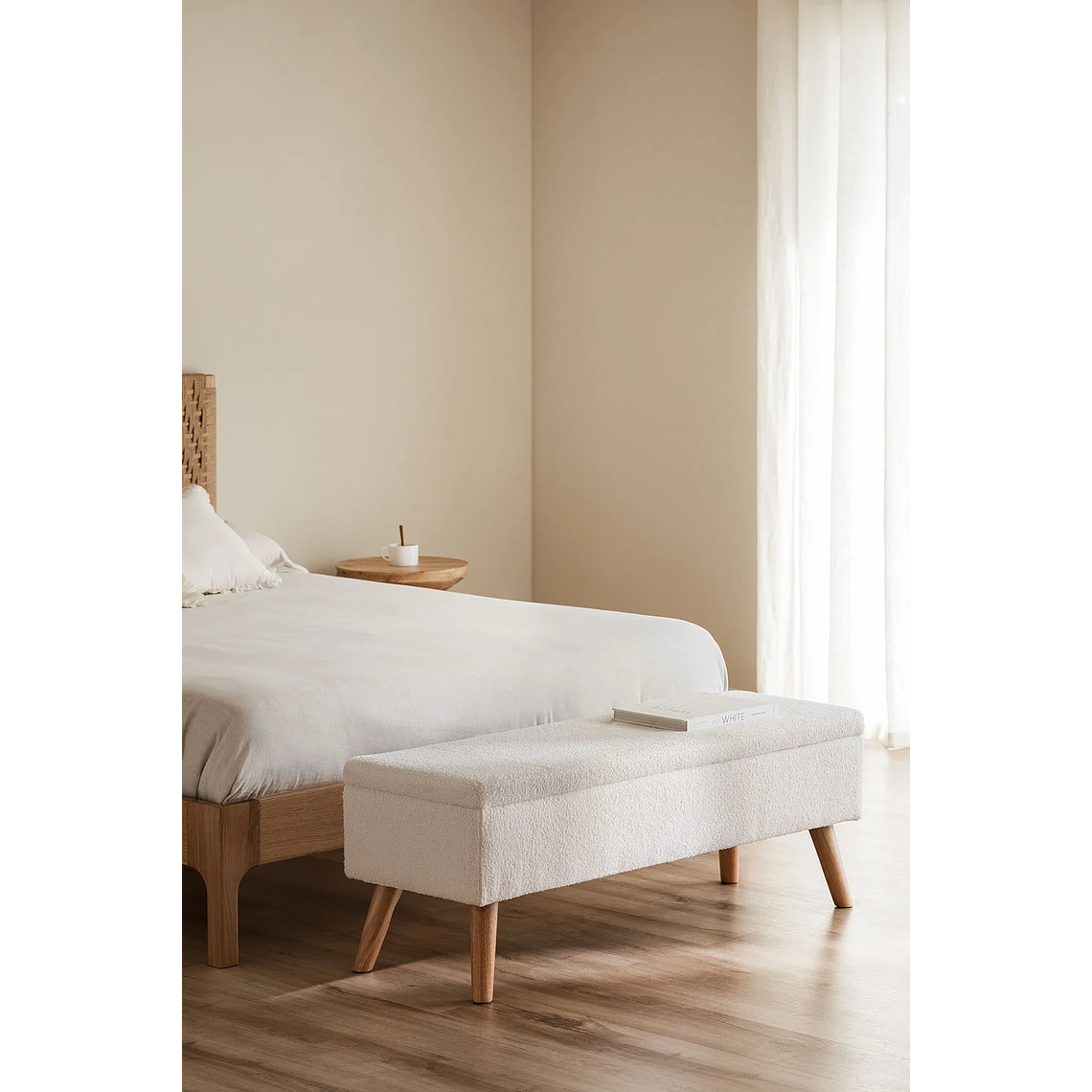 Banco Baúl en Borreguito Adirane 120 cm 1