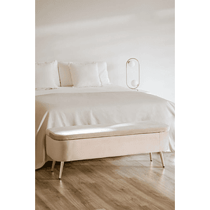 Banqueta Baúl en Terciopelo Izadi beige