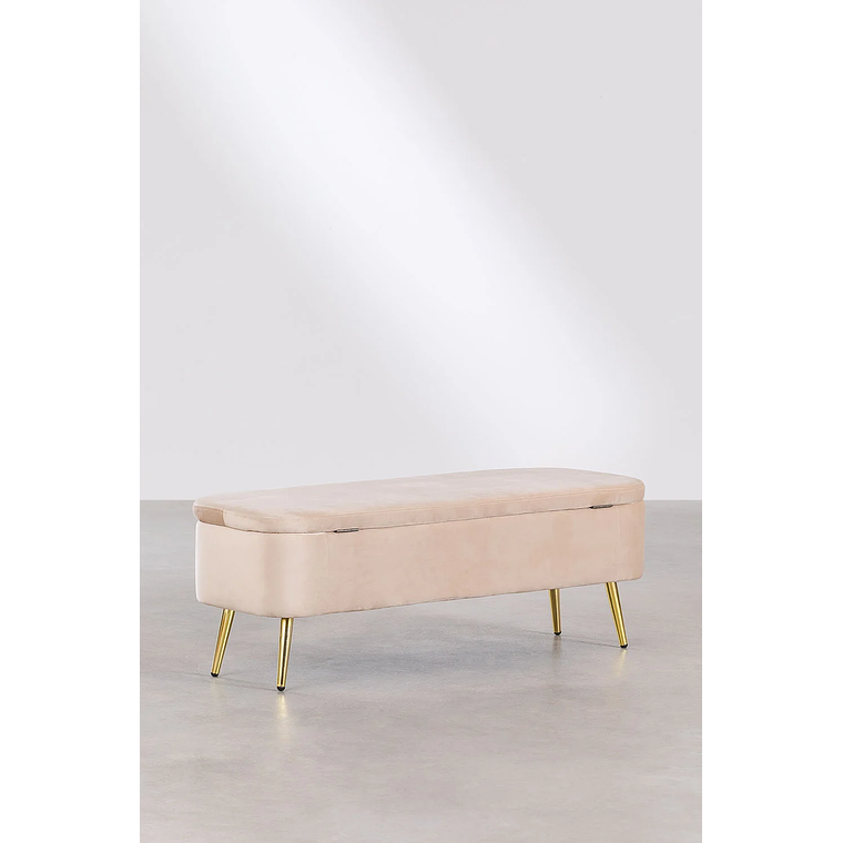 Banqueta Baúl en Terciopelo Izadi beige 5