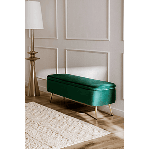 Banqueta Baúl en Terciopelo Izadi verde jungla