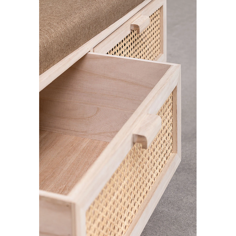 Banqueta en Madera con 2 Cajones Ralik Design 101 cm 4