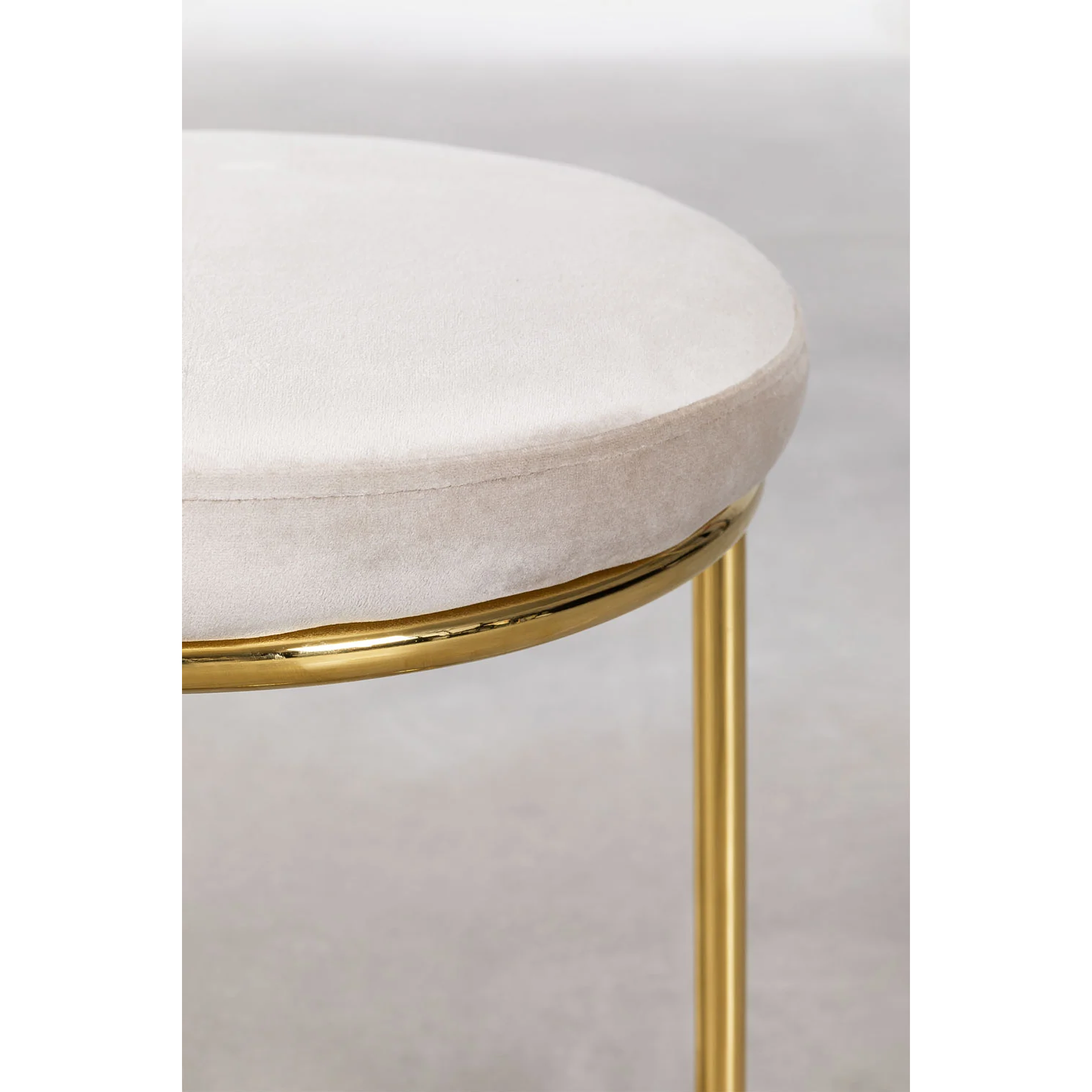 Banqueta en Terciopelo Markina beige crema 100 cm