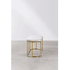 Banqueta en Terciopelo Markina beige crema 120 cm