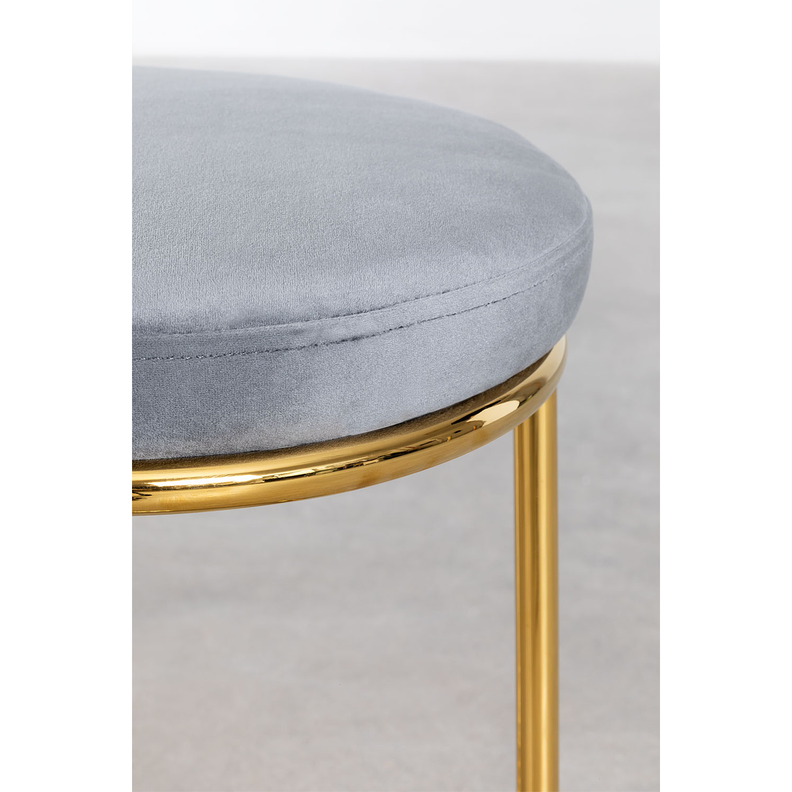 Banqueta en Terciopelo Markina gris 100 cm 5