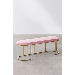 Banqueta en Terciopelo Markina peonia 120 cm