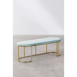 Banqueta en Terciopelo Markina verde abeto 120 cm