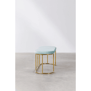 Banqueta en Terciopelo Markina verde abeto 120 cm