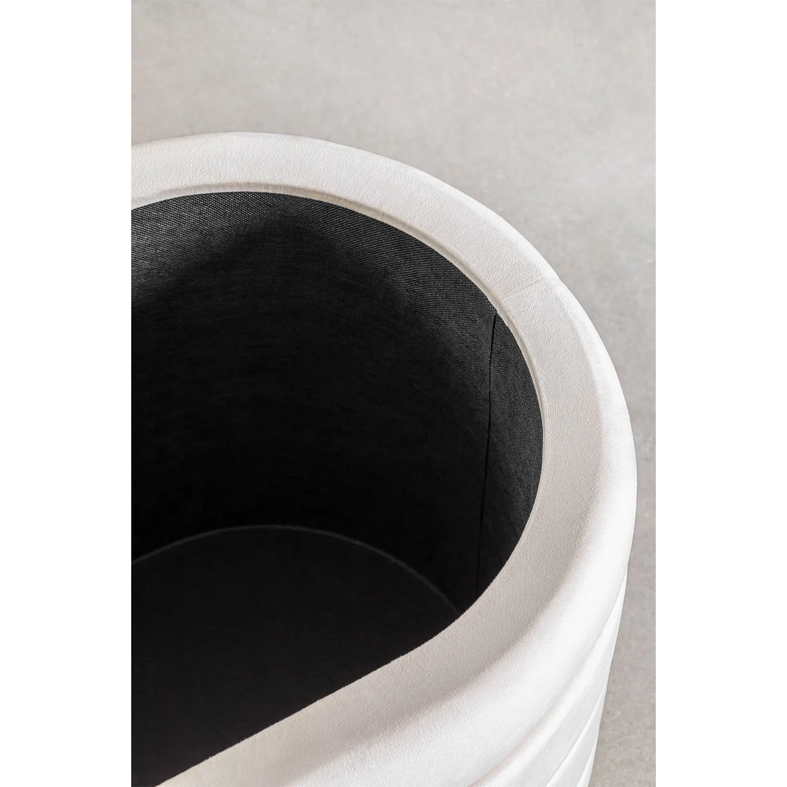 Banqueta con Almacenaje en Terciopelo Bradford 80 cm blanco roto 4