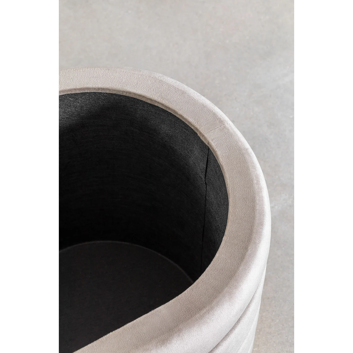 Banqueta con Almacenaje en Terciopelo Bradford 80 cm gris topo claro 6